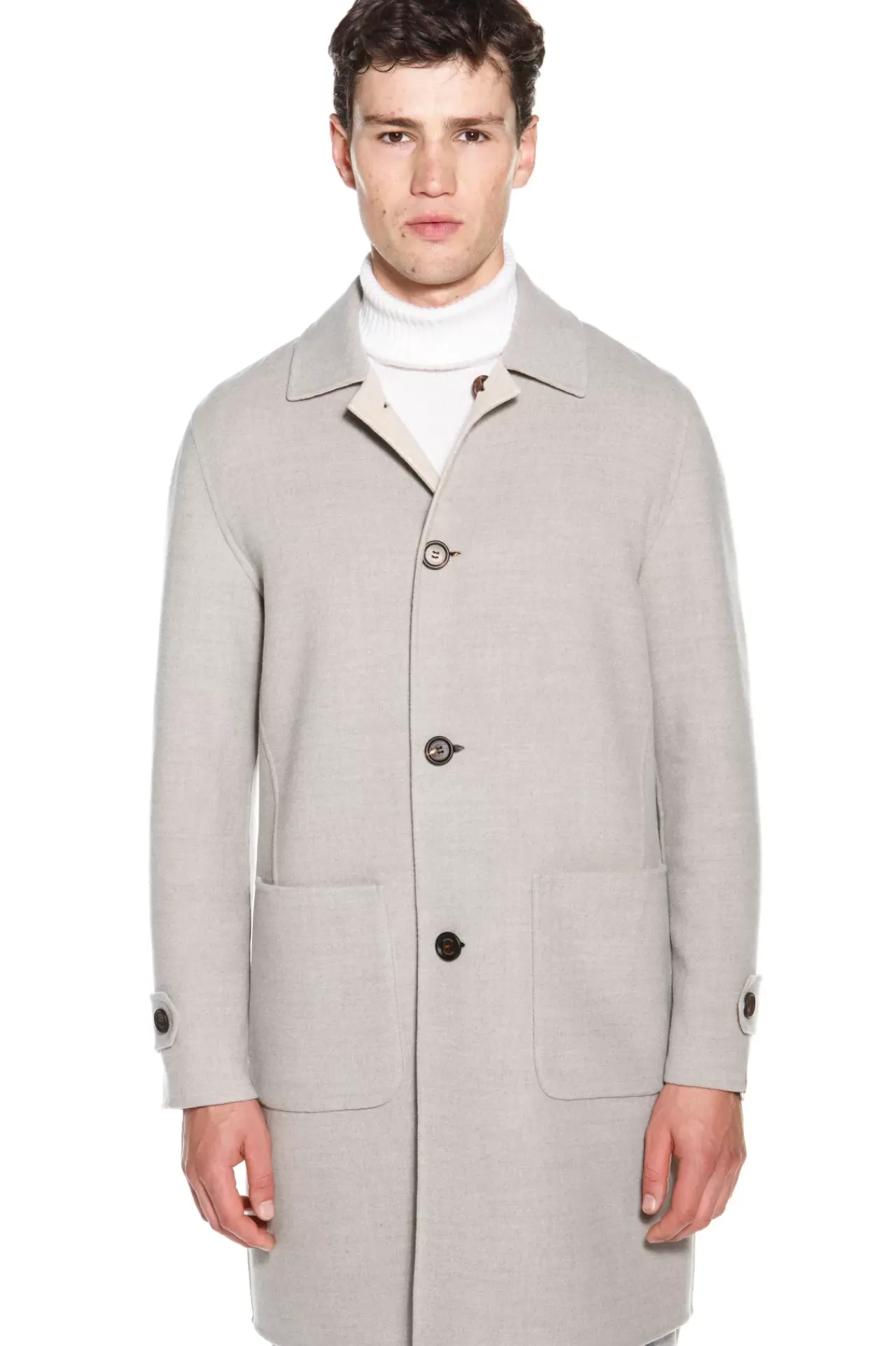 Reversible Single-Breasted Coat Fw23^Eleventy Milano Fashion