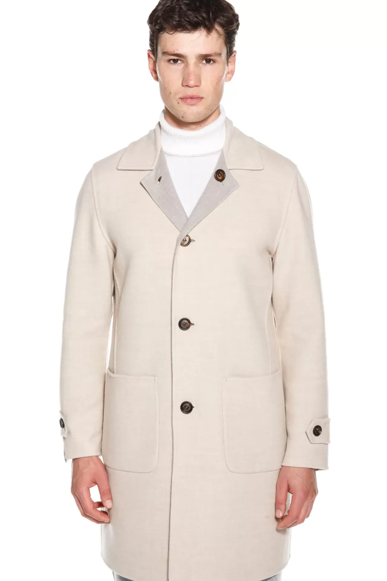 Reversible Single-Breasted Coat Fw23^Eleventy Milano Fashion