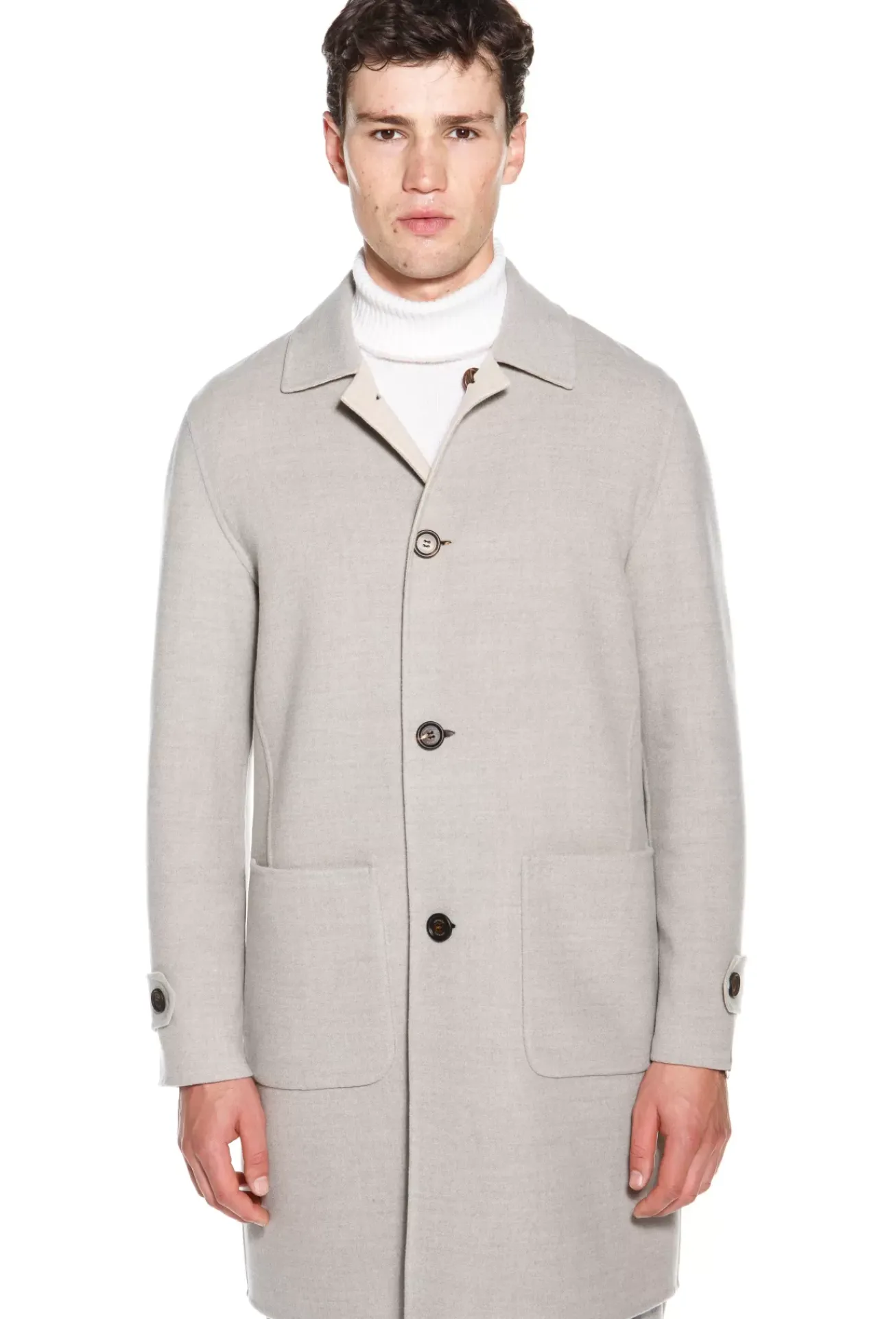 Reversible Single-Breasted Coat Fw23^Eleventy Milano Fashion